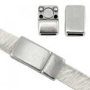 DQ Metall Magnetverschluss 17x8mm für 5mm Flach draht Antik silber